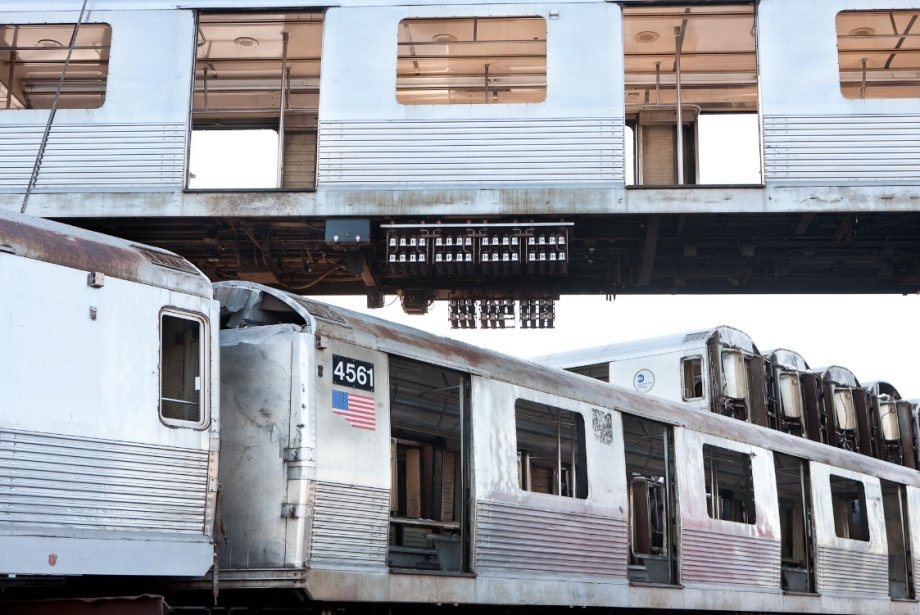 NYC Subway cars dumped into ocean 