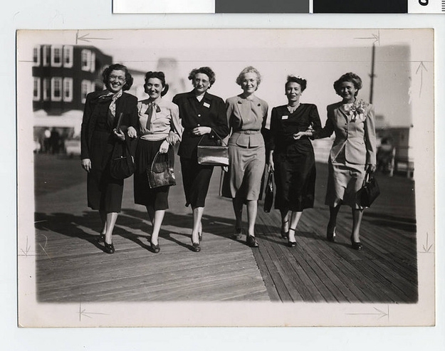 Women on the boardwalk, 1945 