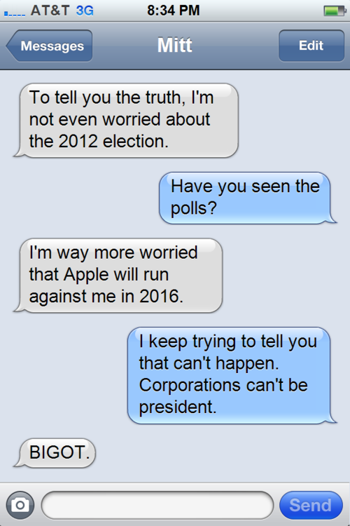 Texts from Mitt Romney