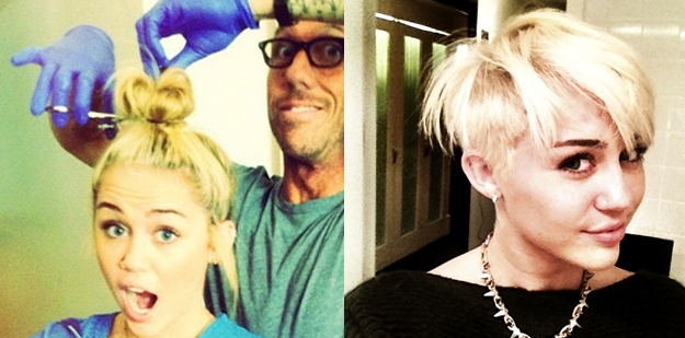 September 2012: Miley chops her hair off 