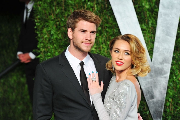 June 2012: Miley gets engaged to Liam Hemsworth 