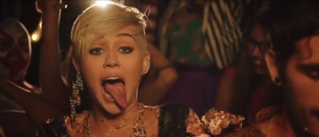 November 2012: Miley stars in music video with an adult film star 