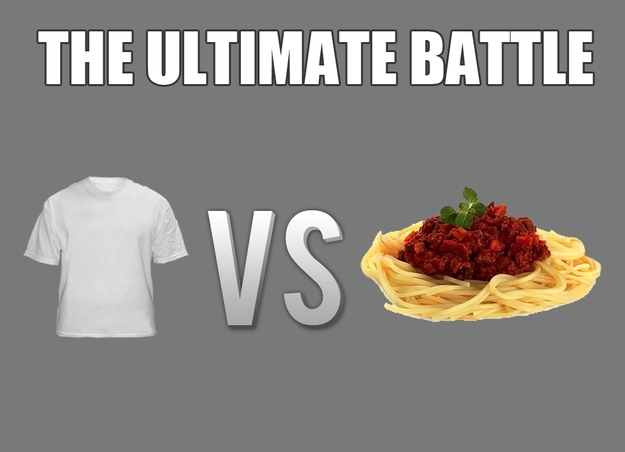  The spaghetti always wins.