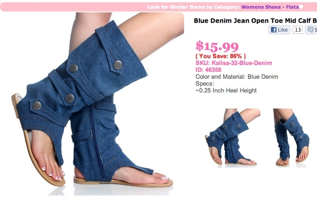 WTF Jean Sandal-Boots