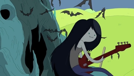 Marceline, the Vampire Queen, doesn't suck blood to feed.