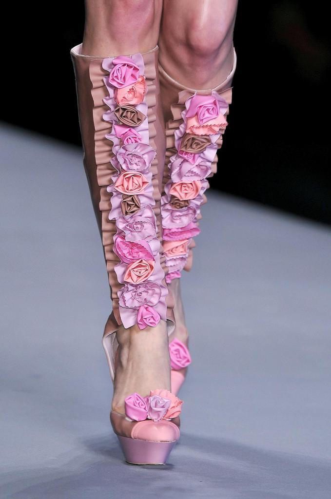 Viktor and Rolf Cutaway Knee-High Boots, S/S 2010  