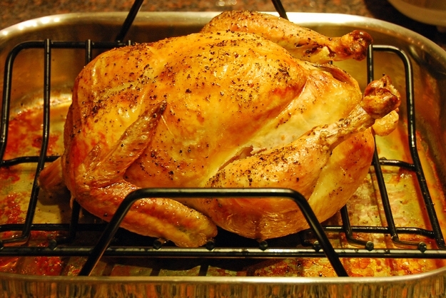 Roast chicken with the legs at the back of the oven.