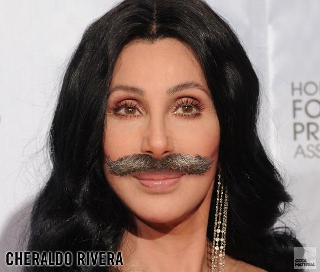 Celebrity Mustache Mashups