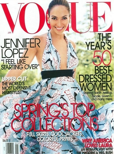 2004 was the only year of the past 10 that a nonwhite celeb reigned supreme at clothes-wearing, per "Vogue." 
