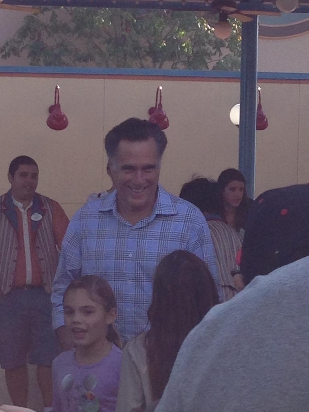 Mitt Romney Goes To Disneyland