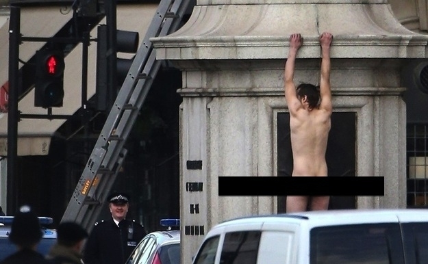 Naked Man Brings London to A Halt
