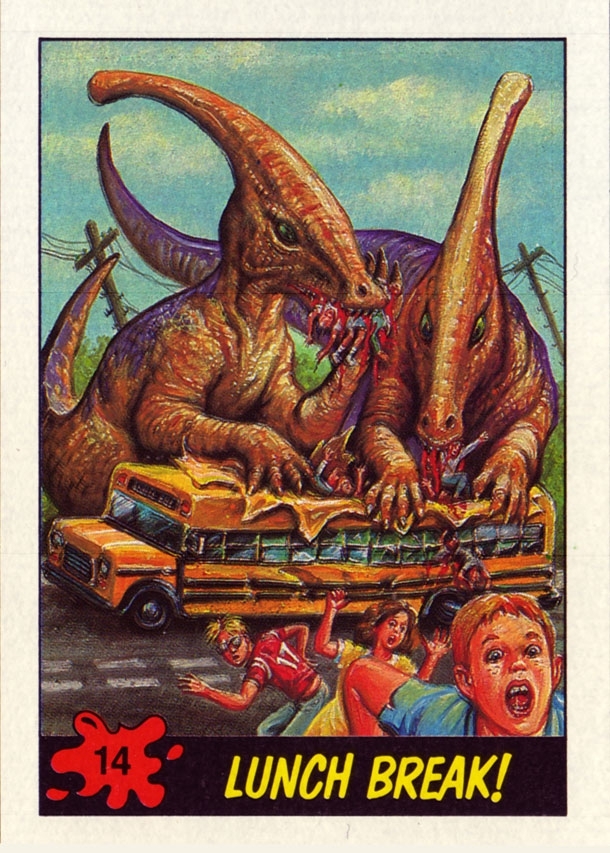 Dinosaurs Attack! Grotesque Trading Cards From The 80's 