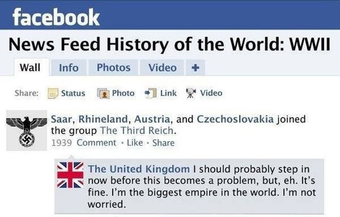 If WWII Was a Facebook News Feed, It Would Read Something Like This