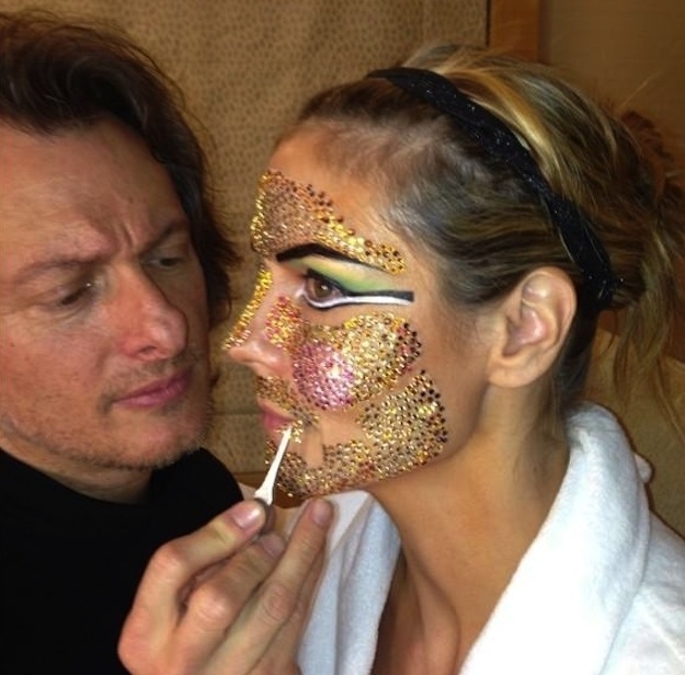 Heidi Klum Bedazzled Her Entire Face 