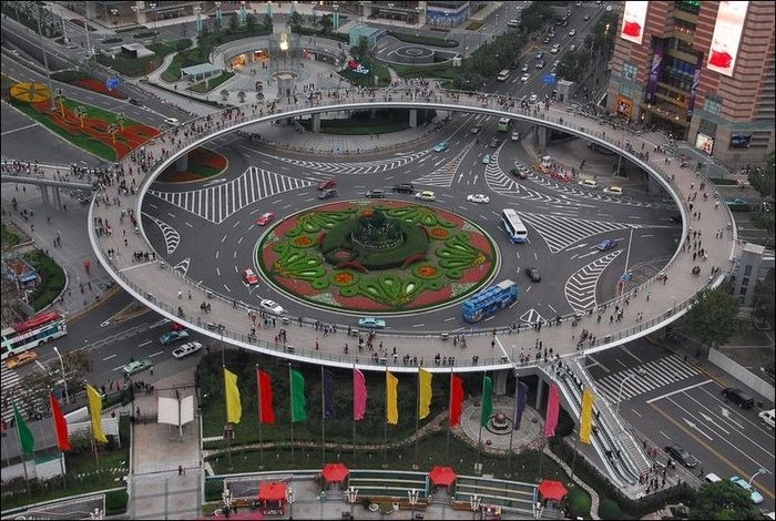 Chinese Circular Pedestrian Bridge