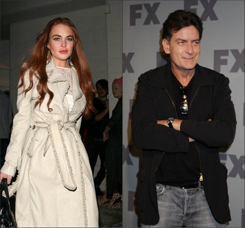 Charlie Sheen Tries to Save Lindsay Lohan