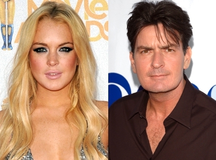 Charlie Sheen Tries to Save Lindsay Lohan