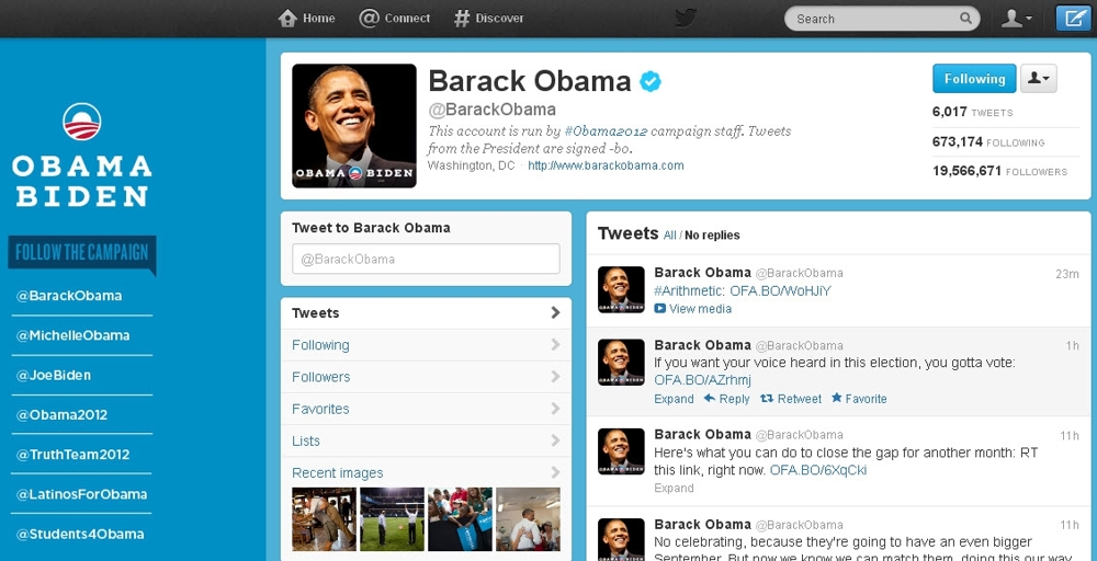 Obama Likes to Tweet