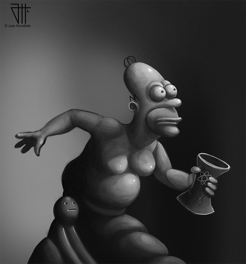 Bizarre Homer Simpson Portraits