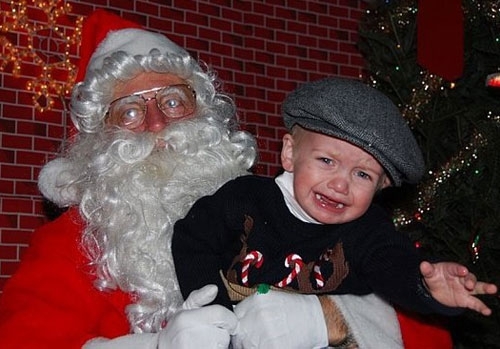 Festive Photos Of Santa Terrifying Children