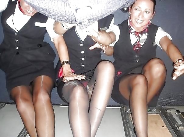 Stewardesses Having Fun 
