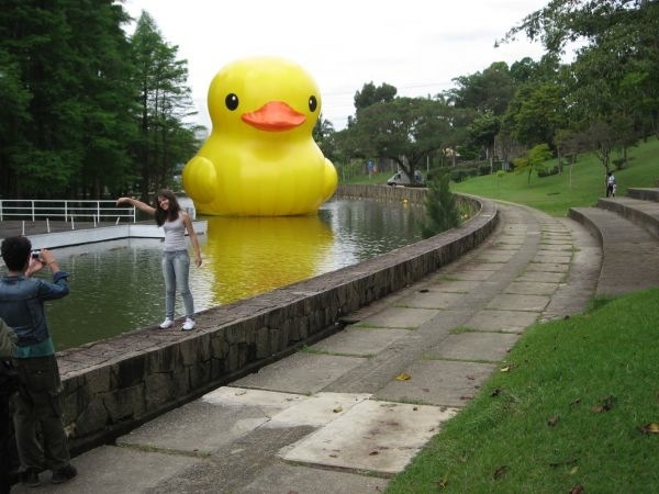 Giant Rubber Duckie Floatin' Along