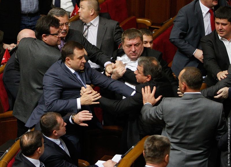 Battles in the Ukrainian Parliament 