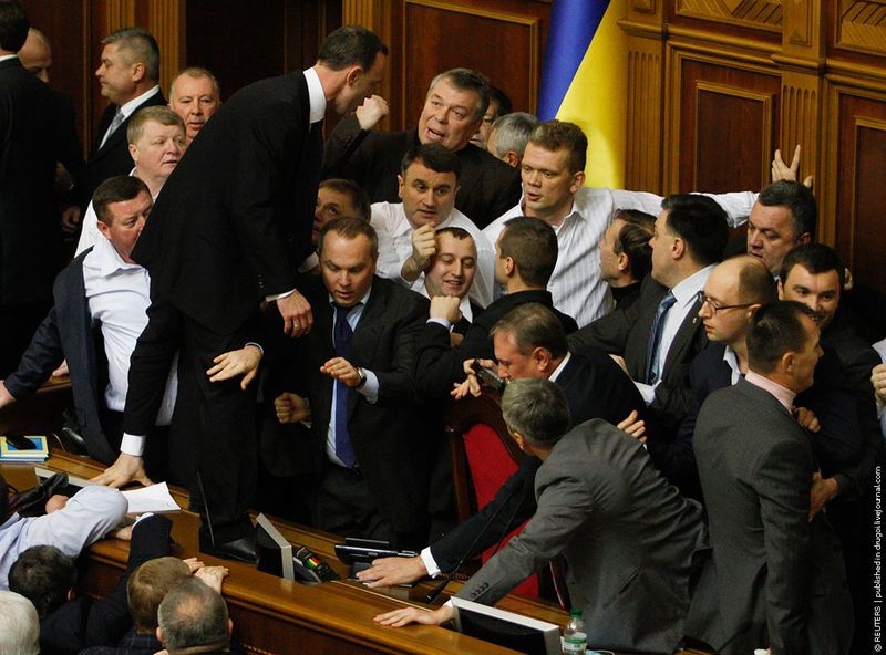 Battles in the Ukrainian Parliament 