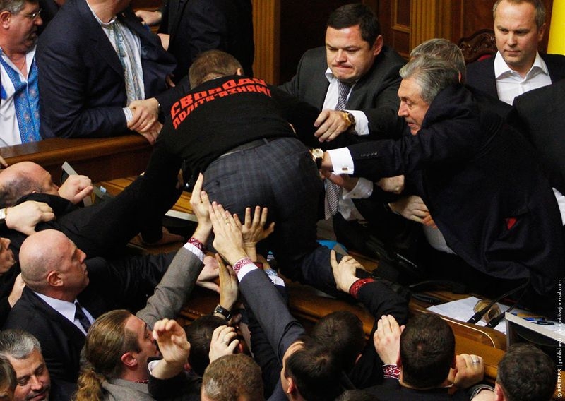 Battles in the Ukrainian Parliament 