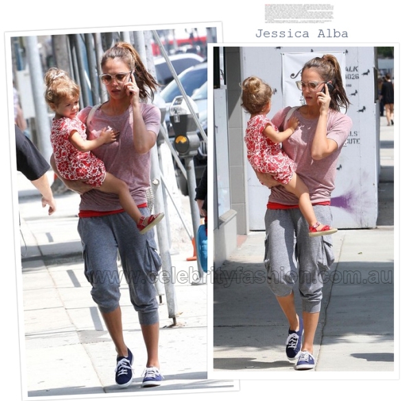 Jessica Alba & Honor Wear Matching Outfits