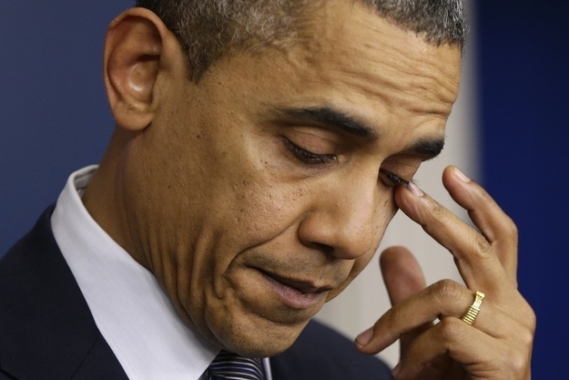 President Cries While Addressing Sandy Hook Slaughter