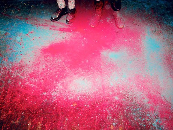 When Skaters Go To War Using Coloured Powder