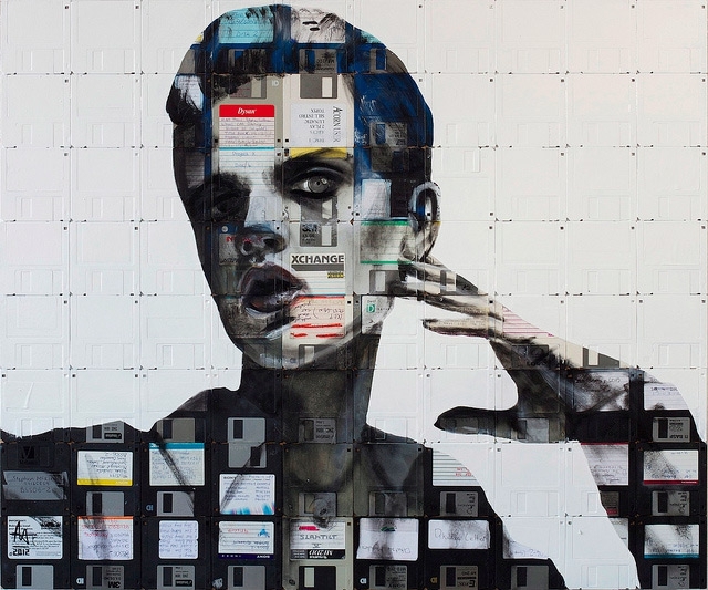 Utterly Dazzling Portraits Created Using Floppy Disks