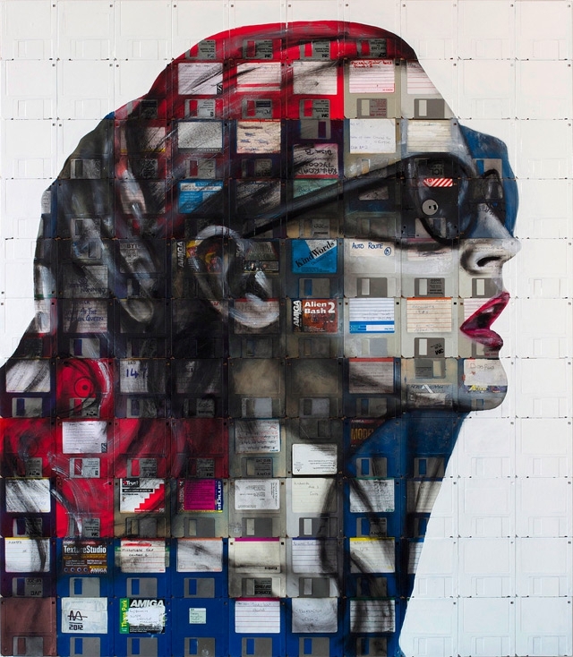 Utterly Dazzling Portraits Created Using Floppy Disks