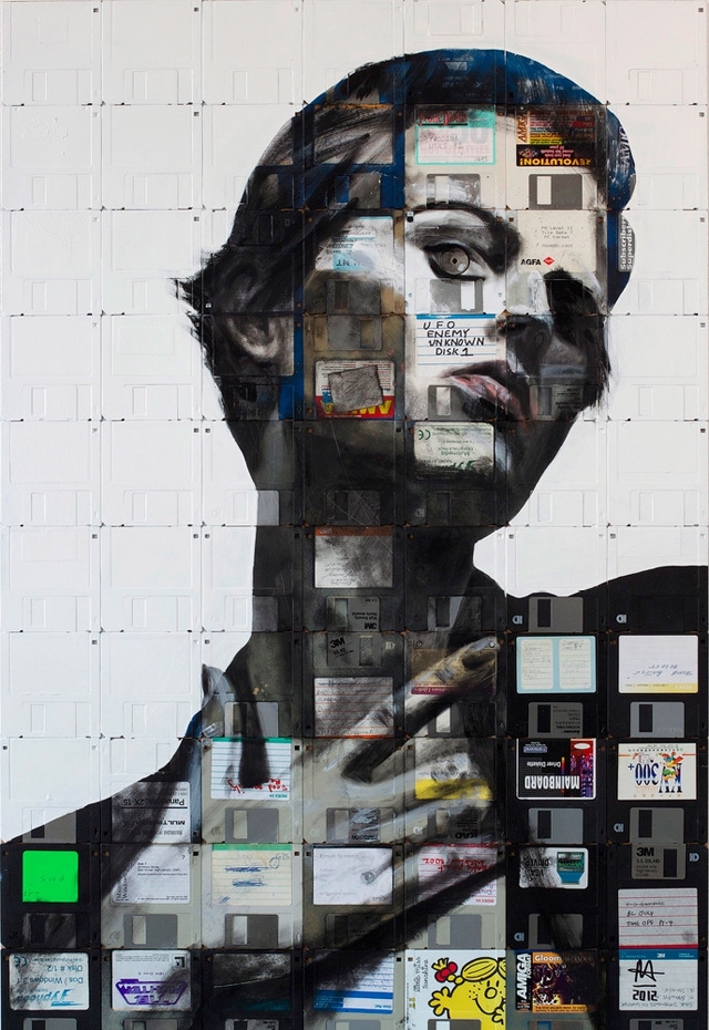 Utterly Dazzling Portraits Created Using Floppy Disks