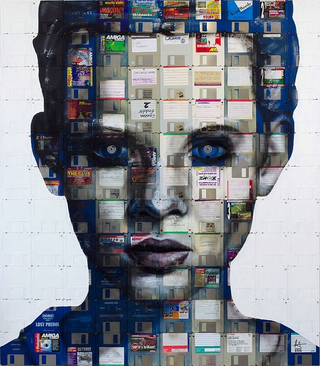 Utterly Dazzling Portraits Created Using Floppy Disks