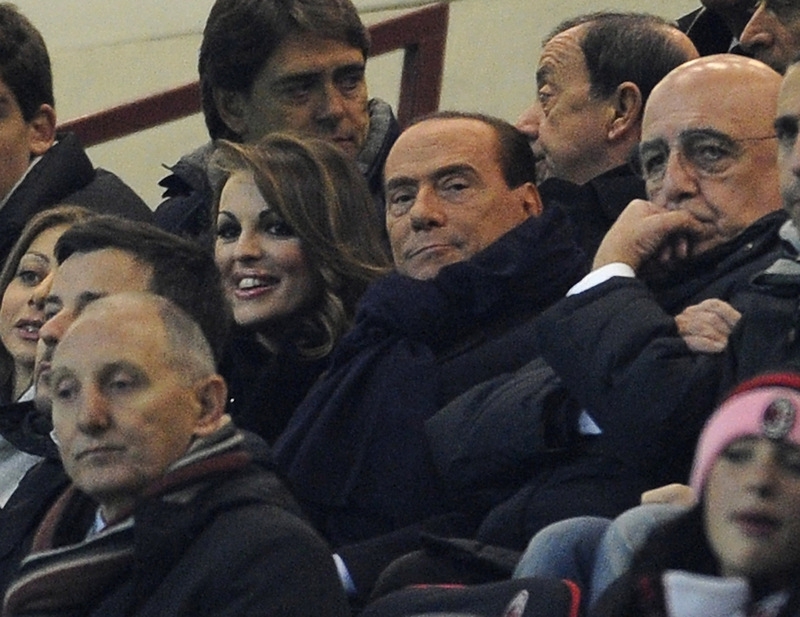 Silvio Berlusconi with his Future Wife