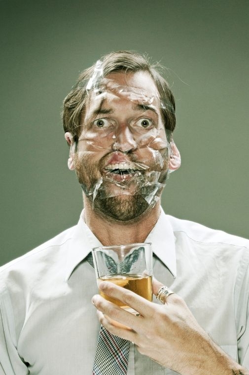 Distorted Scotch Tape Portraits by Wes Naman 
