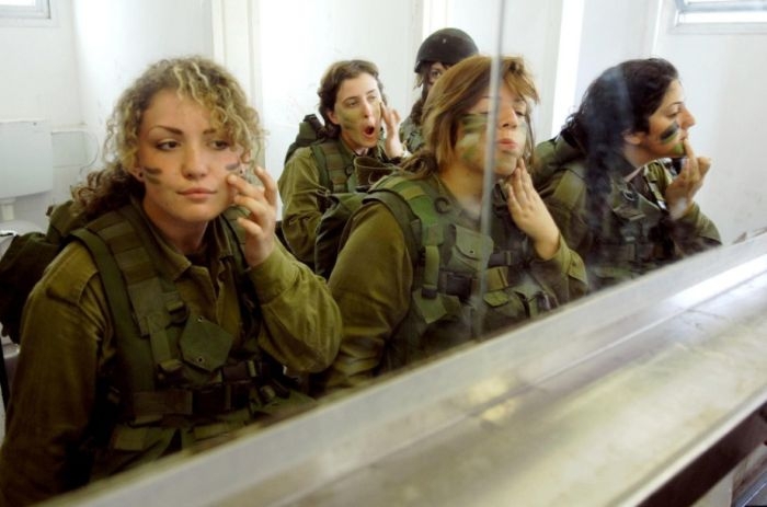 Girls in Military Uniform 