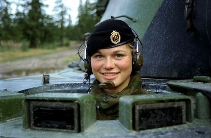 Girls in Military Uniform 