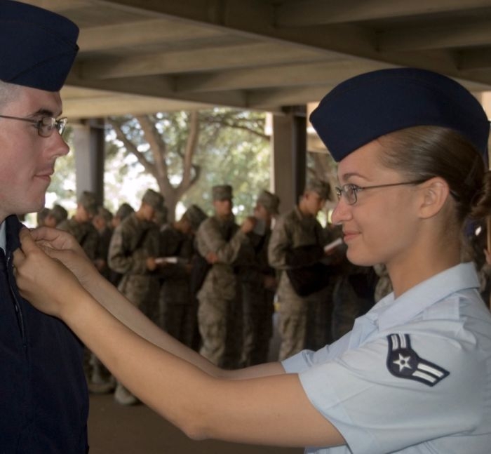 Girls in Military Uniform 