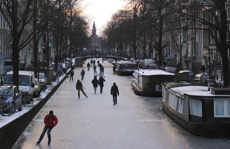 Frozen Canals of Amsterdam