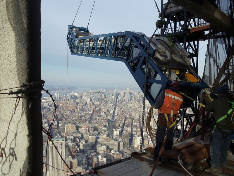 Hoisting an Escalator to the 101st Floor of 1 WTC 