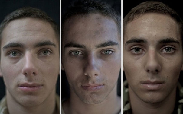 Soldier Portraits Before, During and After War