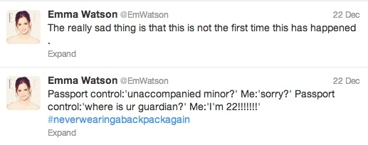 Emma Watson is Apparently An Unaccompanied Minor (LOL)