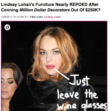 Lindsay Lohan Cons "Million Dollar Decorators"