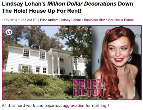 Lindsay Lohan Cons "Million Dollar Decorators"