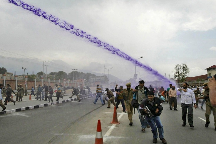 Fighting Protesters With Colored Water