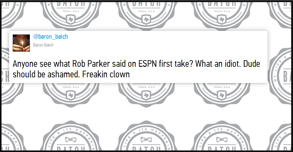 Rob Parker wont be coming back to ESPN after Rude Remark 