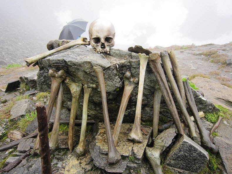 The Skeleton Lake of Roopkund, India